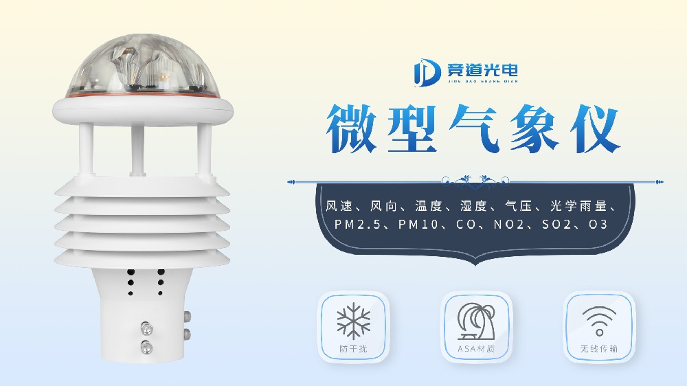 各种型号的微型气象仪展示